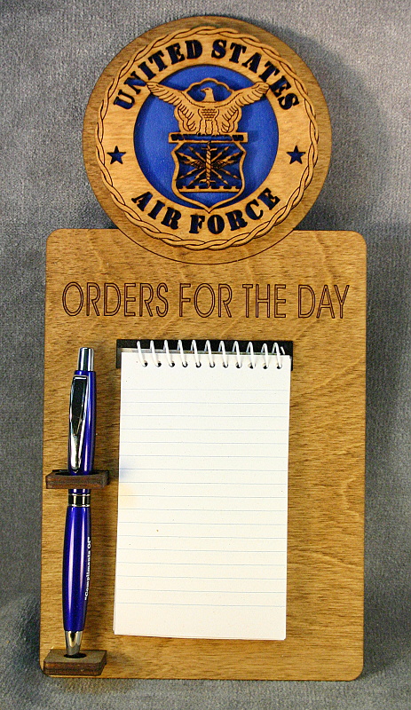 Magnetic Air Force Note Pad Holder